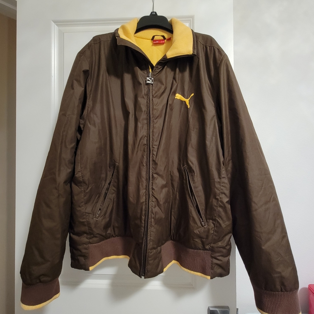 PUMA bomber jacket size XL brown